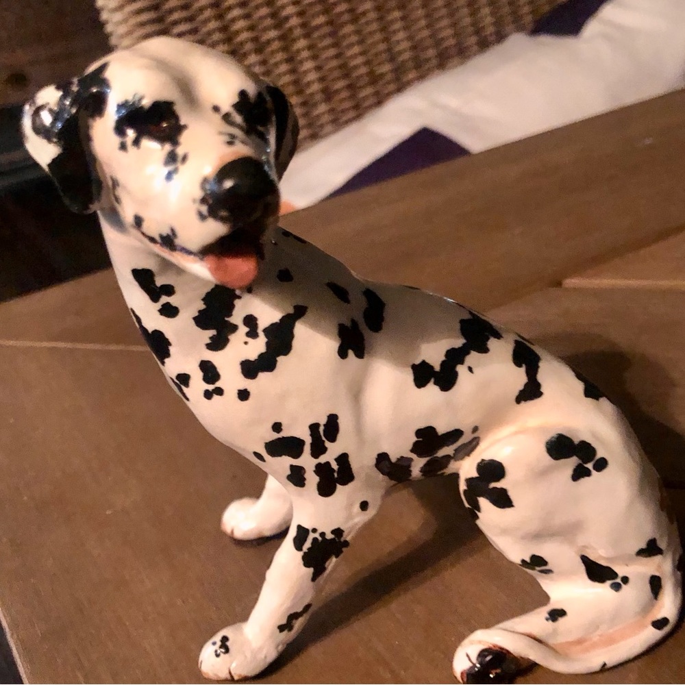 NWT 1982 RON HEVENER SIGNED 5" HAND PAINTED DALMATION FIGURINE very rare